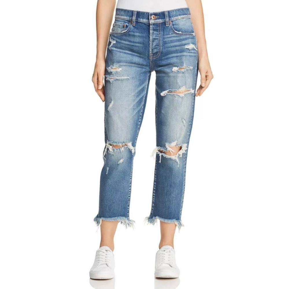 PISTOLA Charlie High Rise Women's Distress Button Fly Denim Jeans P6883AXS Sz 26
